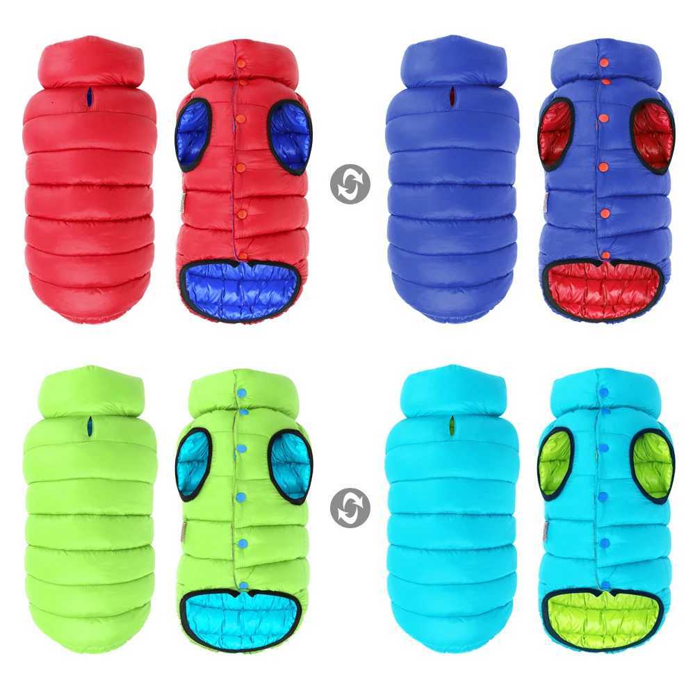 Warm Winter Dog Clothes Vest Reversible Dogs et Coat 3 Layer Thick Pet Clothing Waterproof Outfit for Small Large Dogs W250904