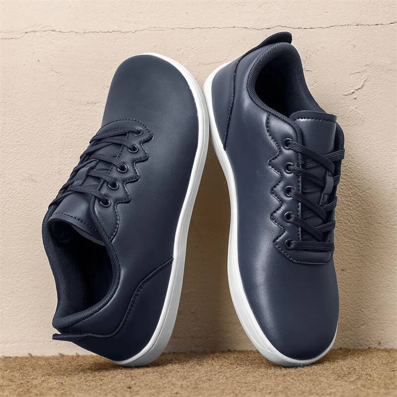 Men's Vulcanized Comfortable Wide Toe Barefoot Zero Drop Minimalist Sneakers Unisex Lace Up Non Slip Walking Shoes ddmysaturn