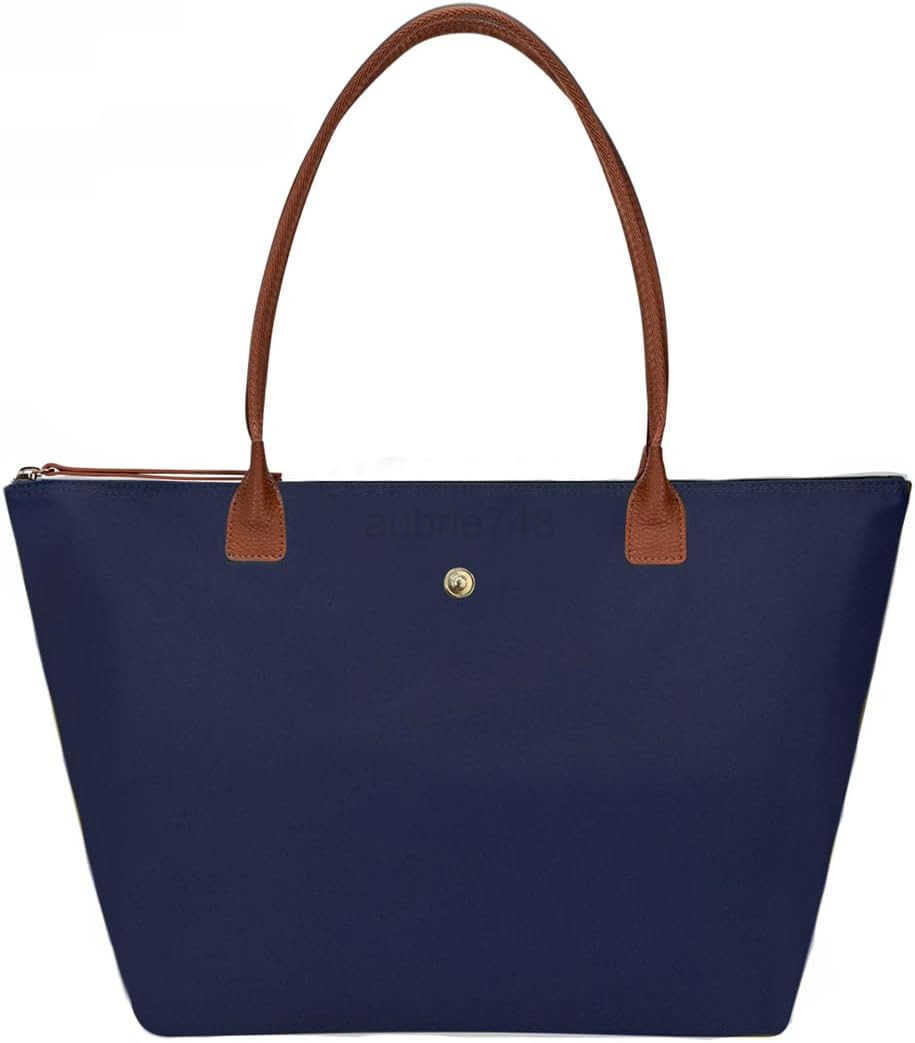 Womens Foldable Nylon Tote Bag Lightweight Shoulder Purse with Top Handle Spacious Hobo Bag for Work and Travel M250904