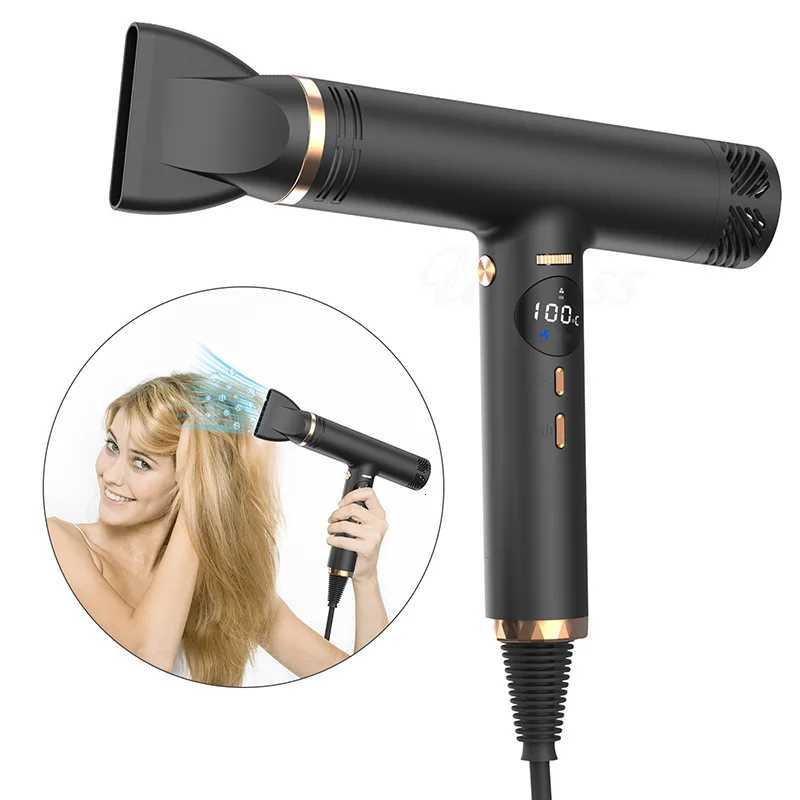 110V Professional Brushless Motor Highspeed Hair Dryer Styling Tool Constant Temperature Negative Ions LCD Temperature DisplayW250904