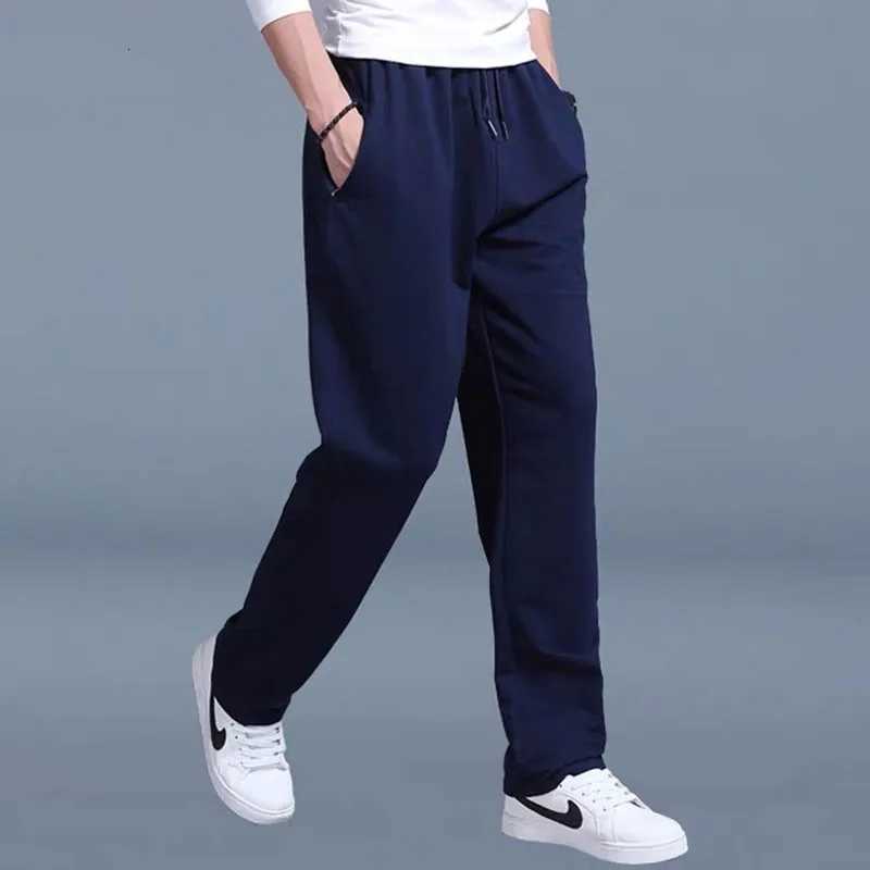 Men straight leg sports pants for spring and summer thin design solid color drawstring casual pants new loose fit sweatpantXJ250904