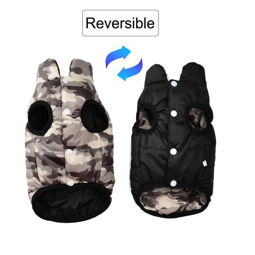 Reversible Dog Clothes For Small Medium Dogs Cats Winter Warm Puppy Lightweight Coat Vest Chihuahua French Bulldog Pet Clothing W250904