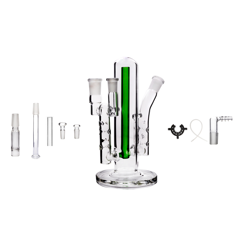 Cactus Dimpled Dry Water Pipe Glass Bong WPA Adapter Kit for tinymight 2 1