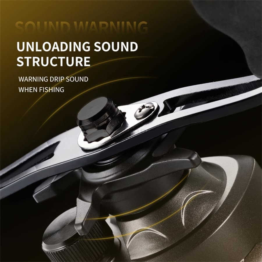 Baitcasting Fishing Reel Lightweight Aluminum Spool Fishing Reel 176Lbs Max Drag Magnetic Braking System 721 HighSpeed Gear Ratio High Speed Saltwate 