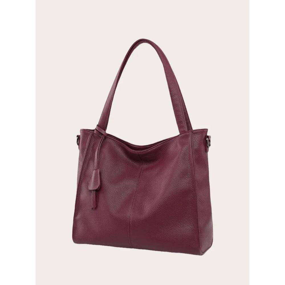 Designer Bag Vintage Soft Leather Solid Color Women's Shoulder Fashion Black Brown Tote Large Capacity Versatile Commuting Shopping Bags