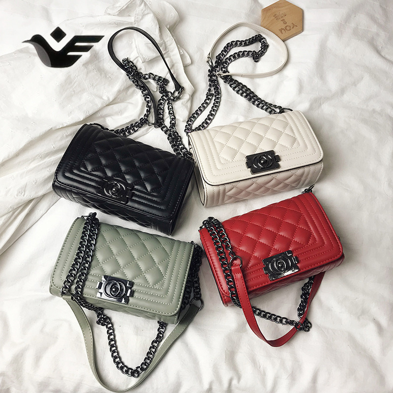 Feiyan Free Shipping New Designer Bag Luxury Shopping Bag Foreign Trade Fashion Small Chanel Style Quilted Chain Bag Elegant Women's Bag