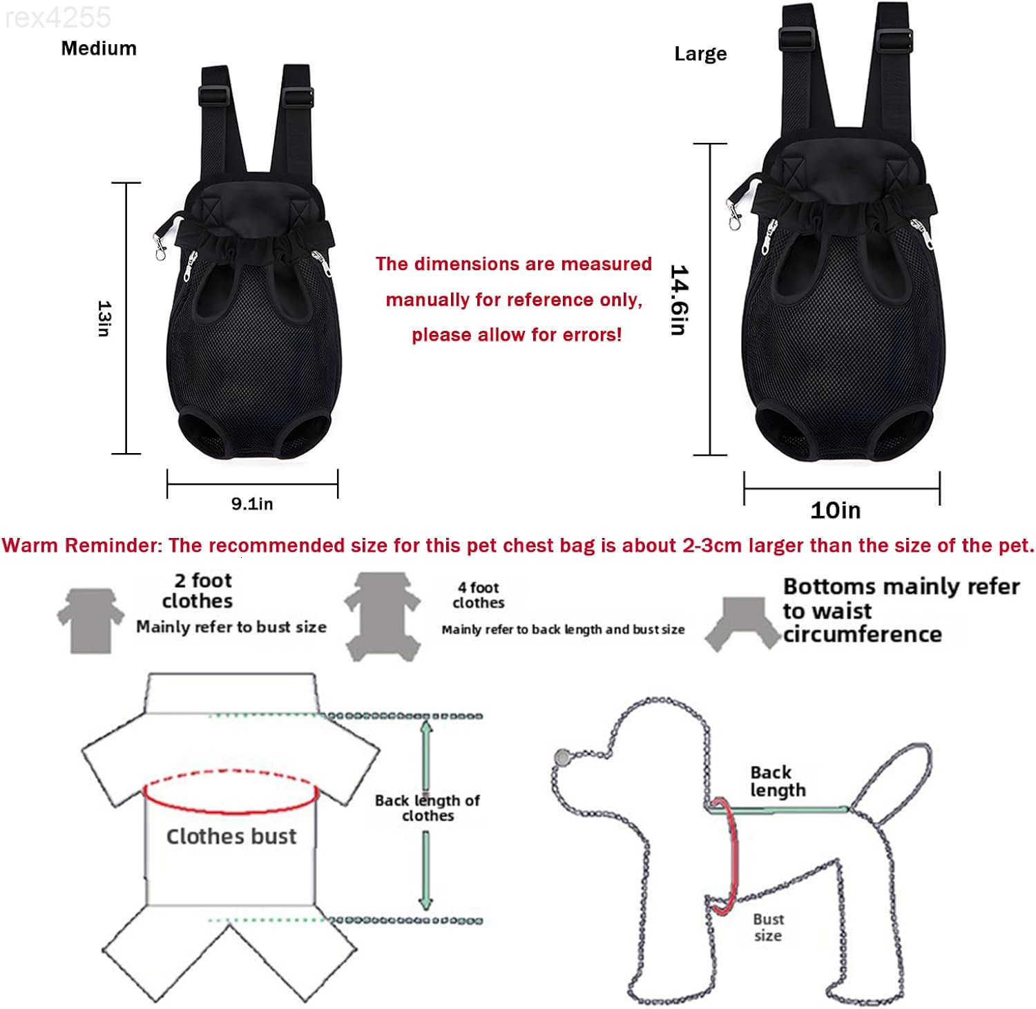 Pet Carrier Backpack Adjustable Pet Front Carriers for Small Medium Dogs Cats 518 Lbs Legs Out Dog Cat Carrier Backpack for HikingCampingTravelingCycl