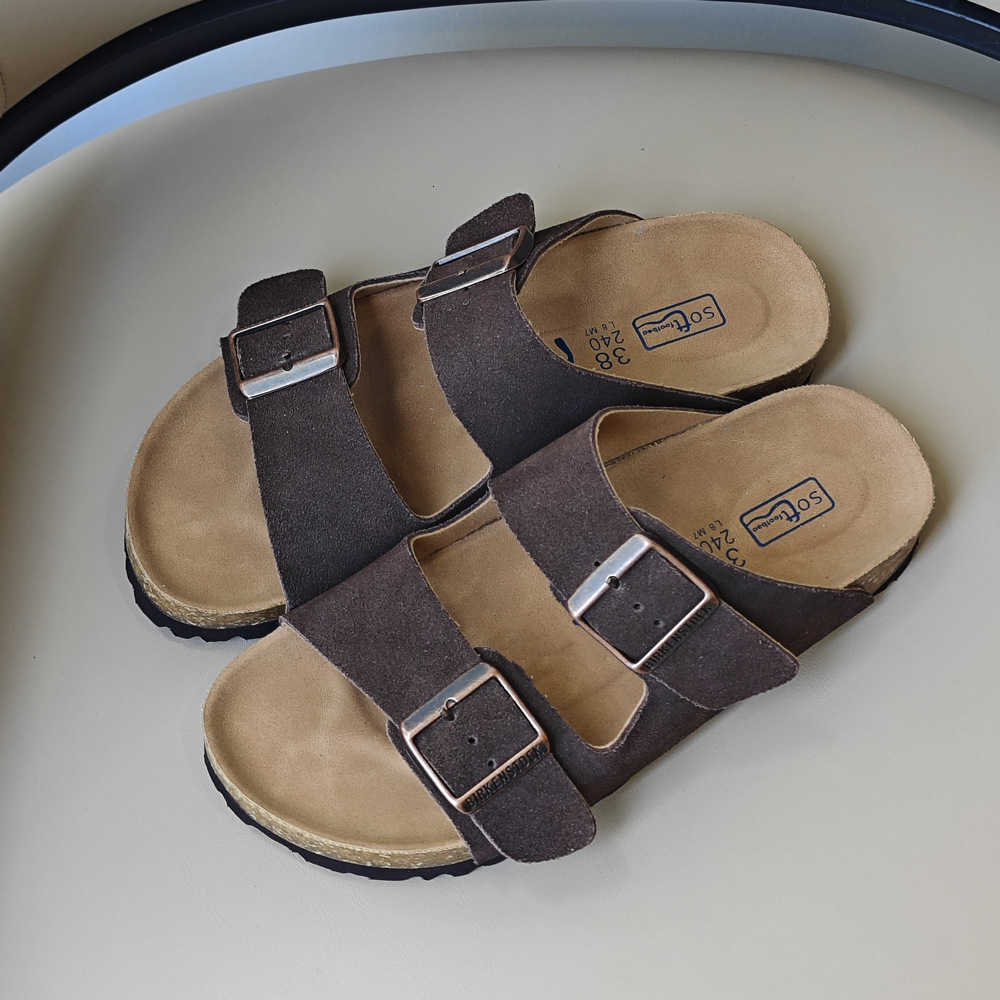 Kidmi Womens Mens Sandals Cushion Footbed Outdoor Adjustable Buckle Cork Footbed Slides for Sandals with Comfort Arch SupportXJ250527