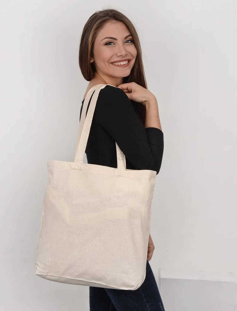 Tote Bags Organic Natural Color Plain Bags for Decorating Heat Transfer Printing DIY CraftsW250904