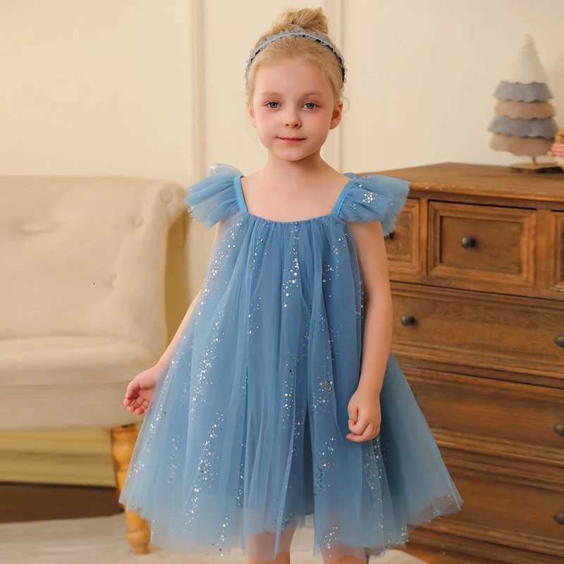 Baby Girl Dress Soild Tulle Tutu Vestidos For 1-5Y Kids Birthday Party Princess Set Infant Summer Sweet Girl Costumes Z250904