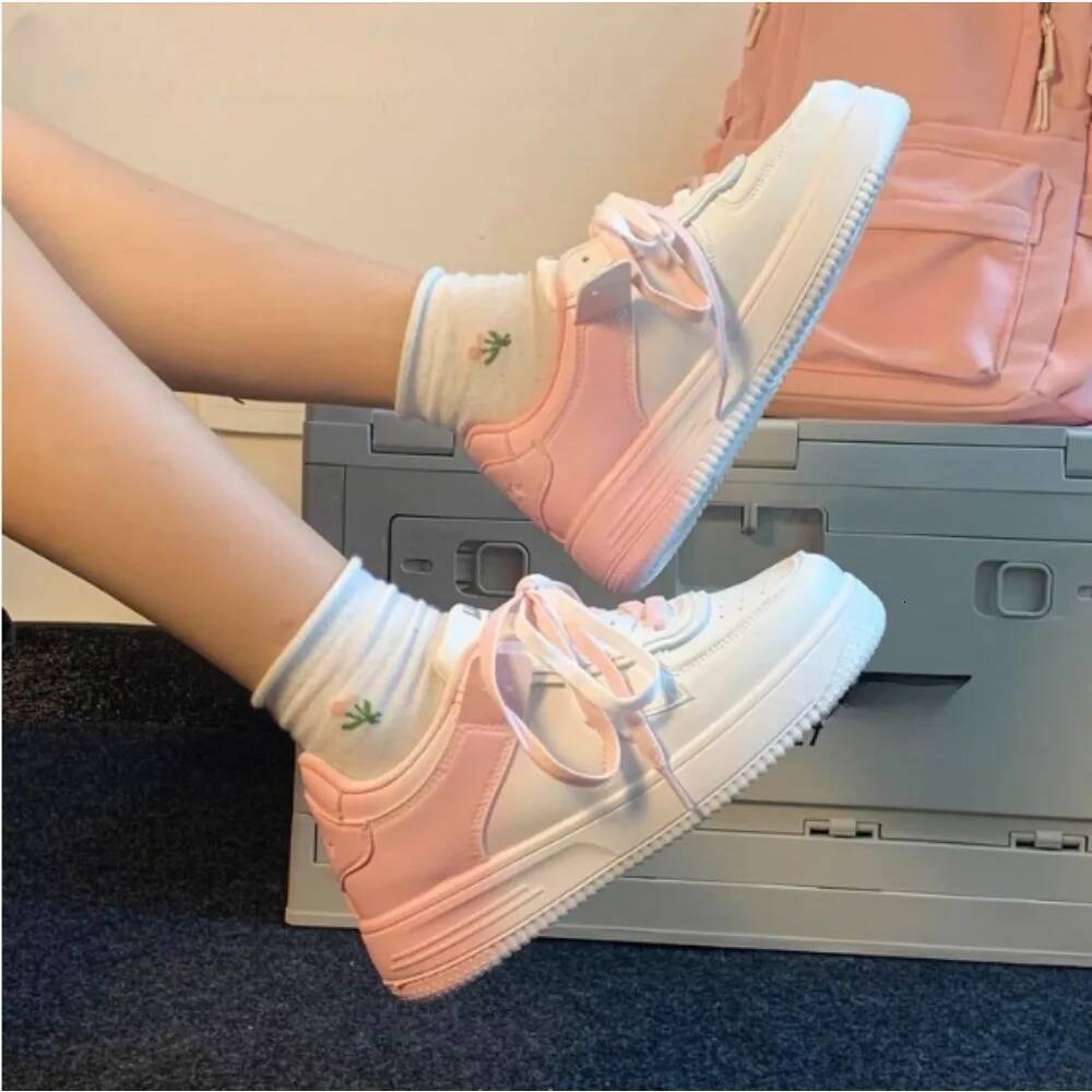 Tennis Sneakers Woman Spring Autumn Sports Board Fashion Comfort Colorful Casual Academy Style Little White Shoes Female ddmysaturn
