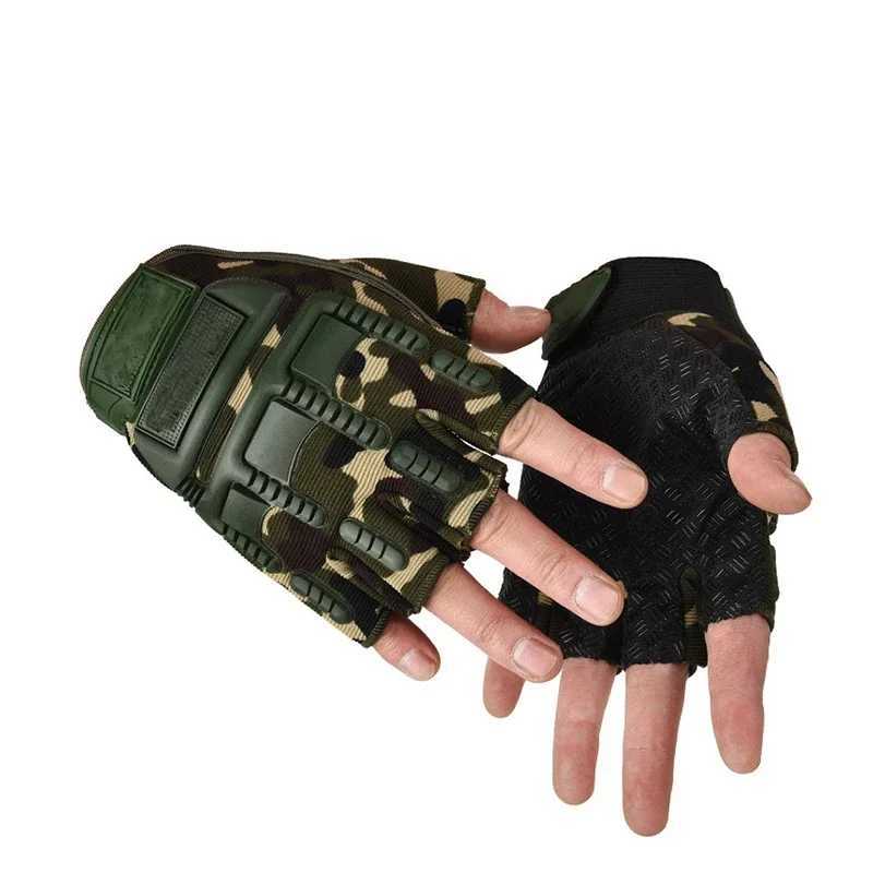 2PCS Full Finger Gloves Kids Antislip Hard Protect Gear Riding Gloves Camouflage Combat Glove For ChildXJ250904