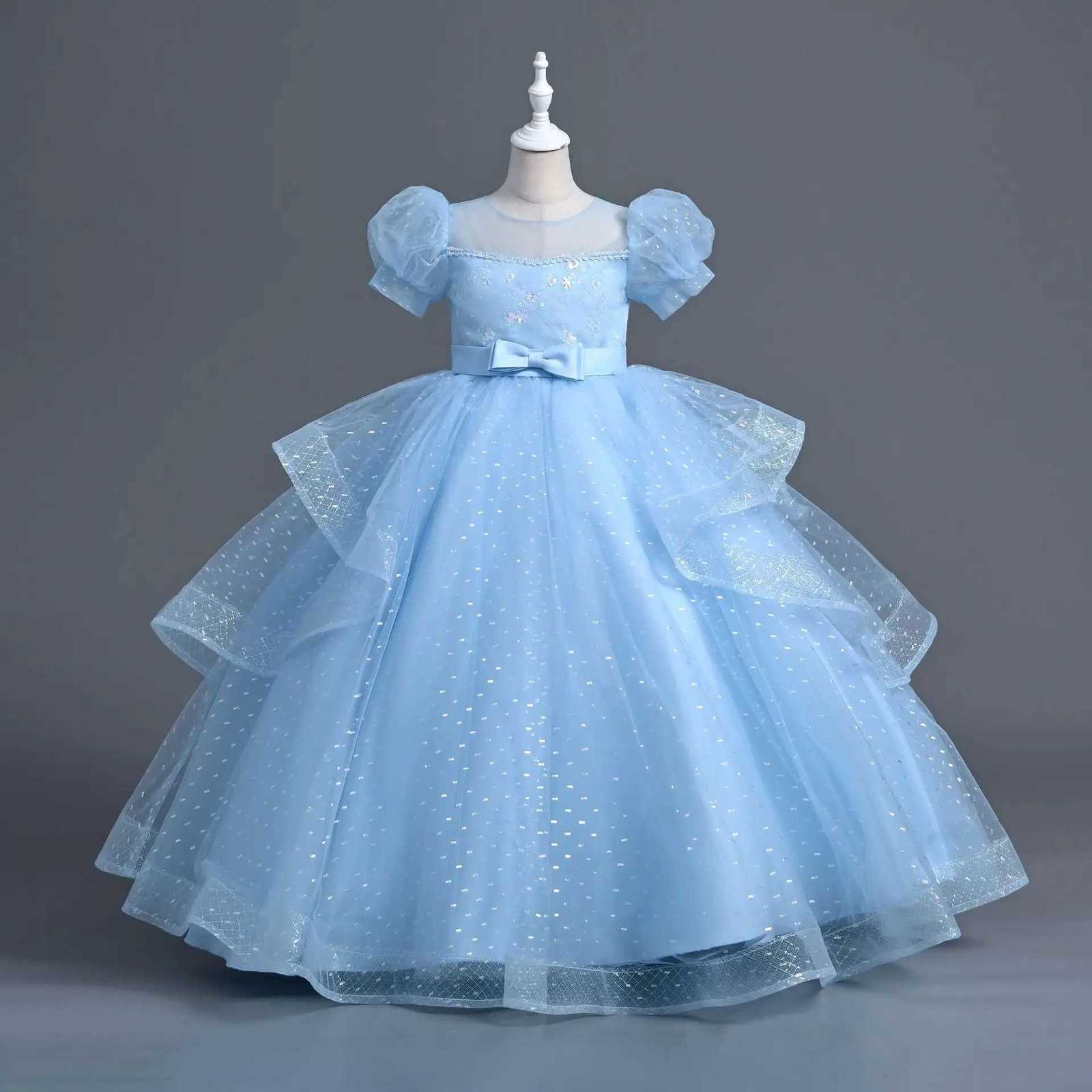 Girls Long Elegant Dresses Childrens Evening Party Dress Princess Prom Clothing New Year Clothes 3 7 11 12 Years Z250904