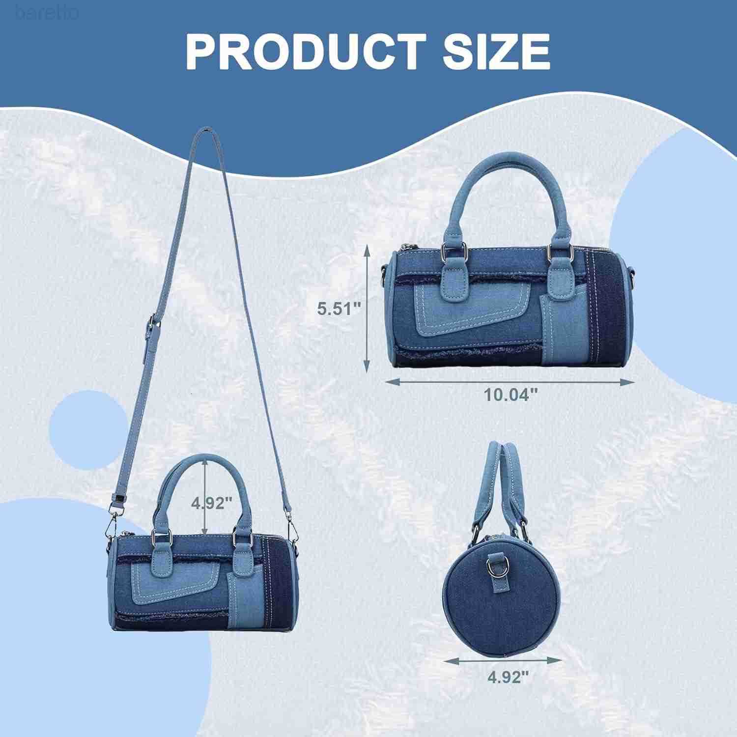 Womens Quilted Crossbody Bag Small Shoulder Purse Jean Denim Handbag Perfect for Everyday Use M250904