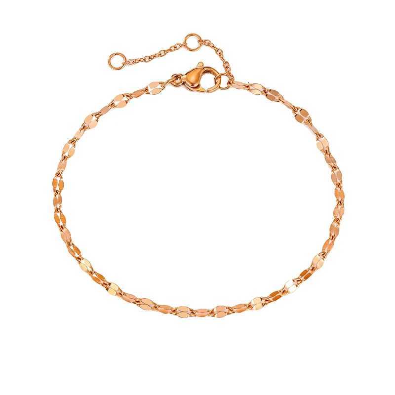 Adjustable Gold Color Stainl Steel Chain Bracelets for Women Wholesale Stainl Steel Jewelry Women BraceletsXJ250904