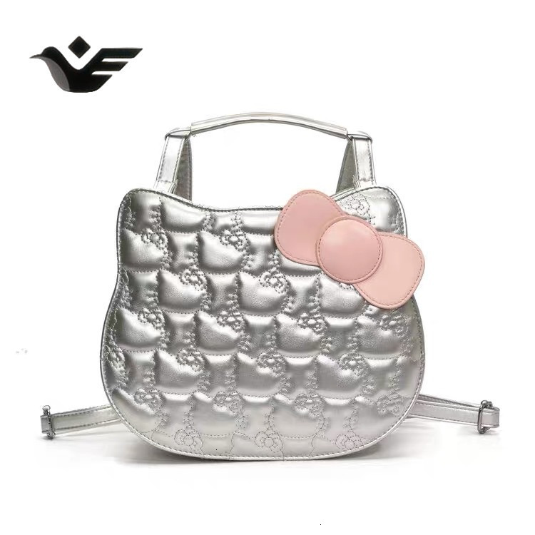 Feiyan Free Shipping New Designer Bag Luxury Shopping Bag Sweet Cute Kitty Cat Backpack Cartoon Bow Simple Fashionable Textured Student School Bag For