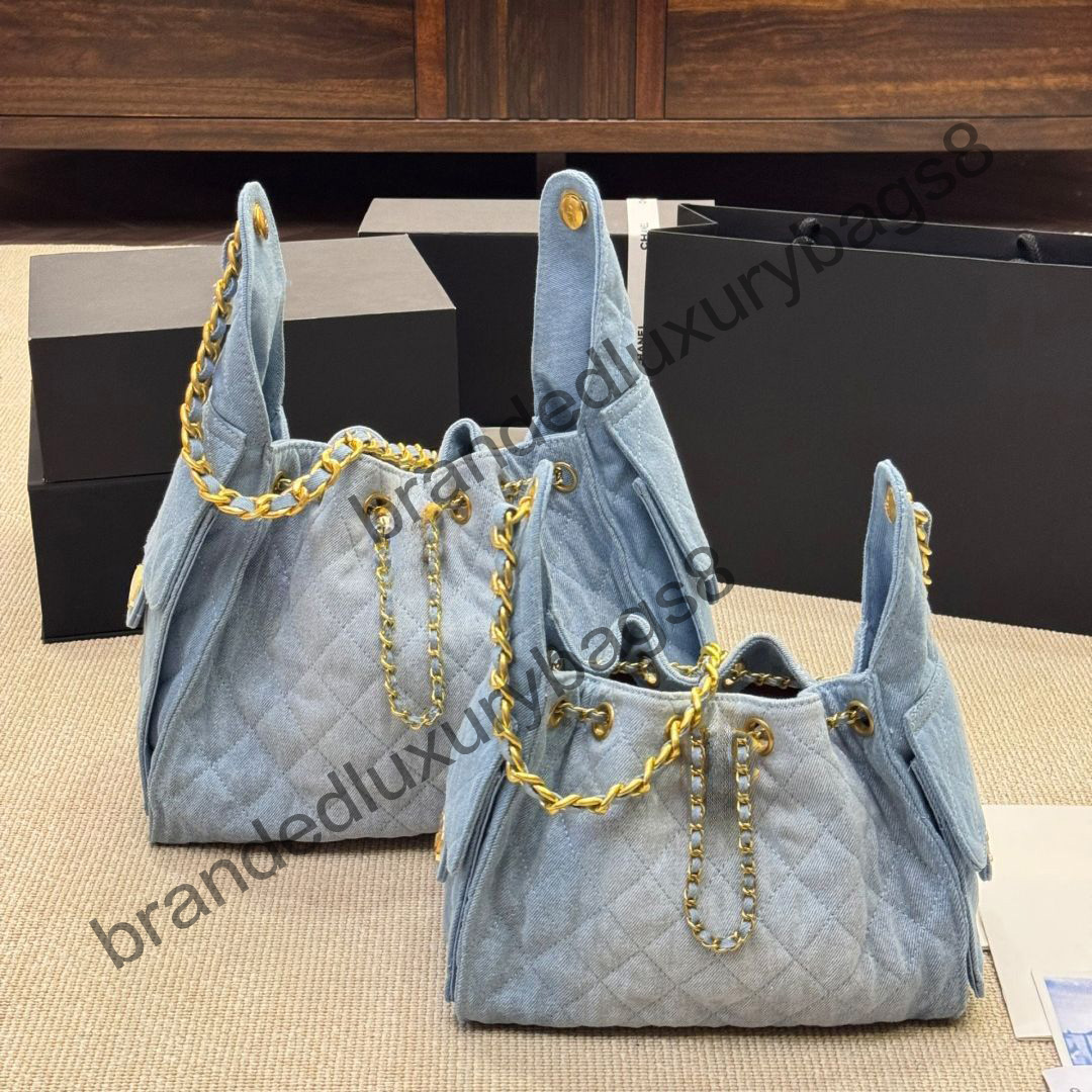 designer bag 2025 luxury denim bag 25s hobo shoulder bag top quality women Tote Bag Multi-pocket lambskin caviar cowhide handbag genuine leather underarm bucket bags