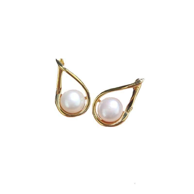 Light Luxury Natural Freshwater Pearl Drop Earrings - 14K Gold Filled, Minimalist Ins Style, Versatile High-End Earrings for Women 2025