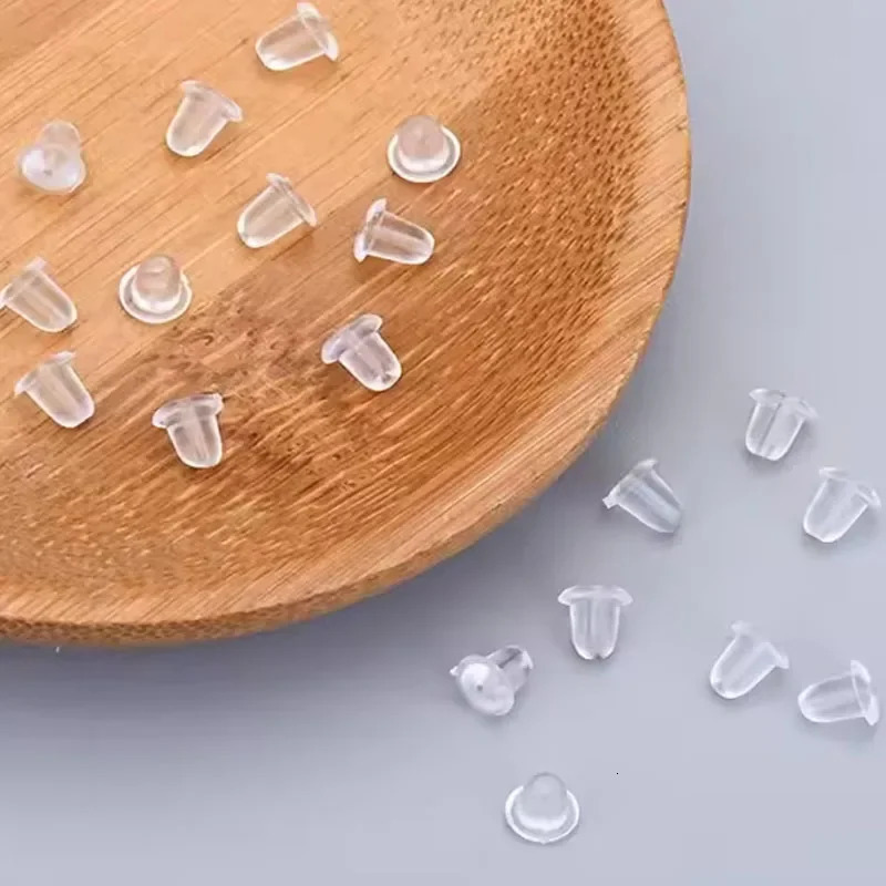 100pcslot Plastic ear plugs Earring Back Diy Jewelry Accessories Ear PluggingBlocked Stud Stopper Findings 250828
