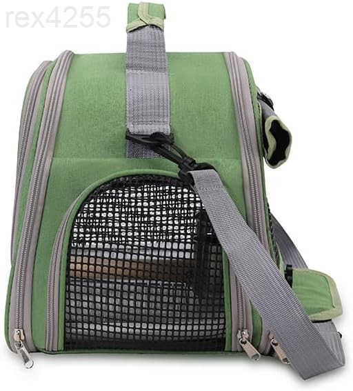Bird Travel Carrier Portable Small Bird Parrot Parakeet Carrier with Standing Perch and Tray Side Access Window Collapsible Bird Carry Transport Bag f