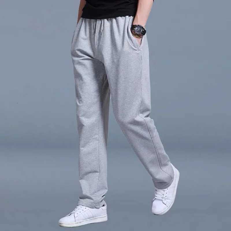 Men straight leg sports pants for spring and summer thin design solid color drawstring casual pants new loose fit sweatpantXJ250904