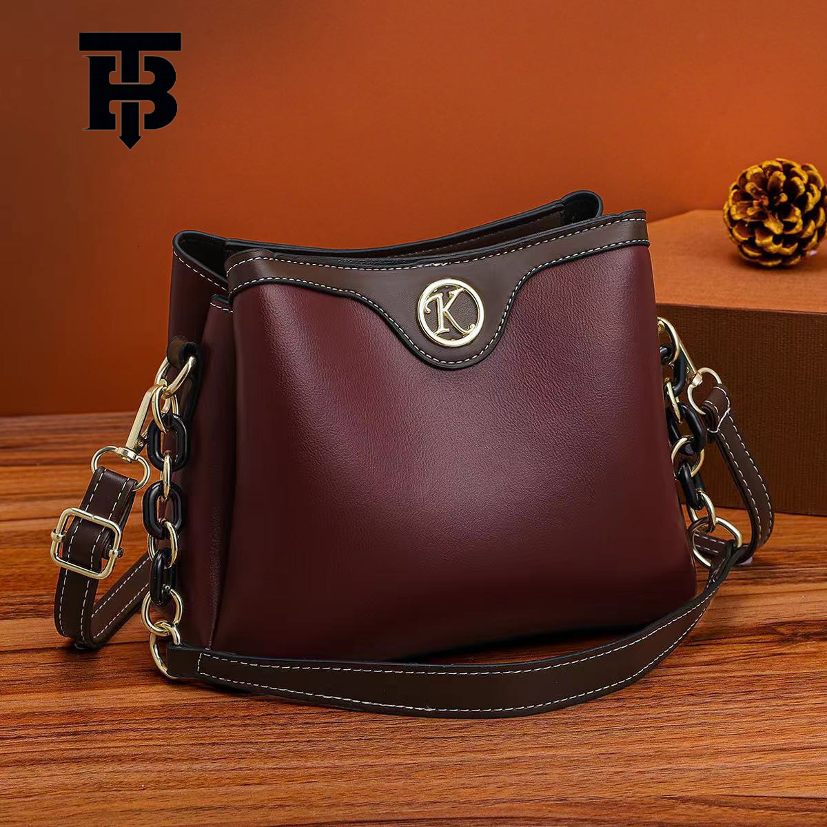 TB BHULAMTE 2025 New Fashion Retro Bucket Bag from Manufacturer, Cross-Border Trendy Large Capacity Shoulder Designer s bag Crossbody Bag Wholesale