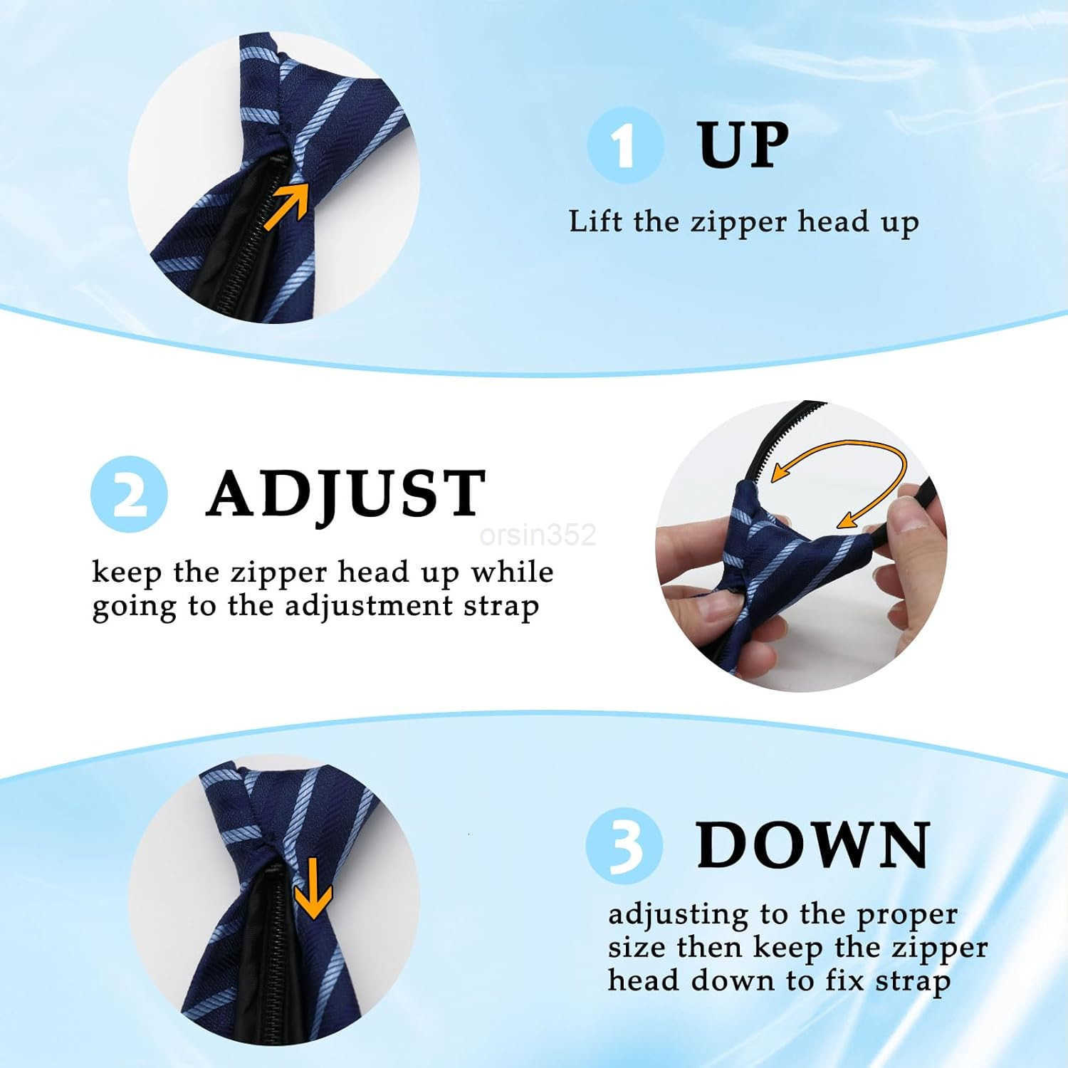 Mens Ties Zipper Ties for Men Pre Tied Mens Tie 4 Pack Adjustable Mens Neckties for Business Wedding PartyW250904