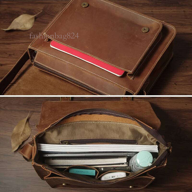 NUKA Retro Genuine Leather Messenger Crazy Horse Cowhide Shoulder Bag Men And Women High Quality Brand Crossbody Bags