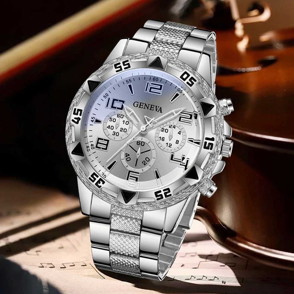 1PCS Luxury Mens Watch Business Trend Fashion Quartz Watch Suitable for Daily Clothing Matching Perfect Gift for Friends or Dad X250904