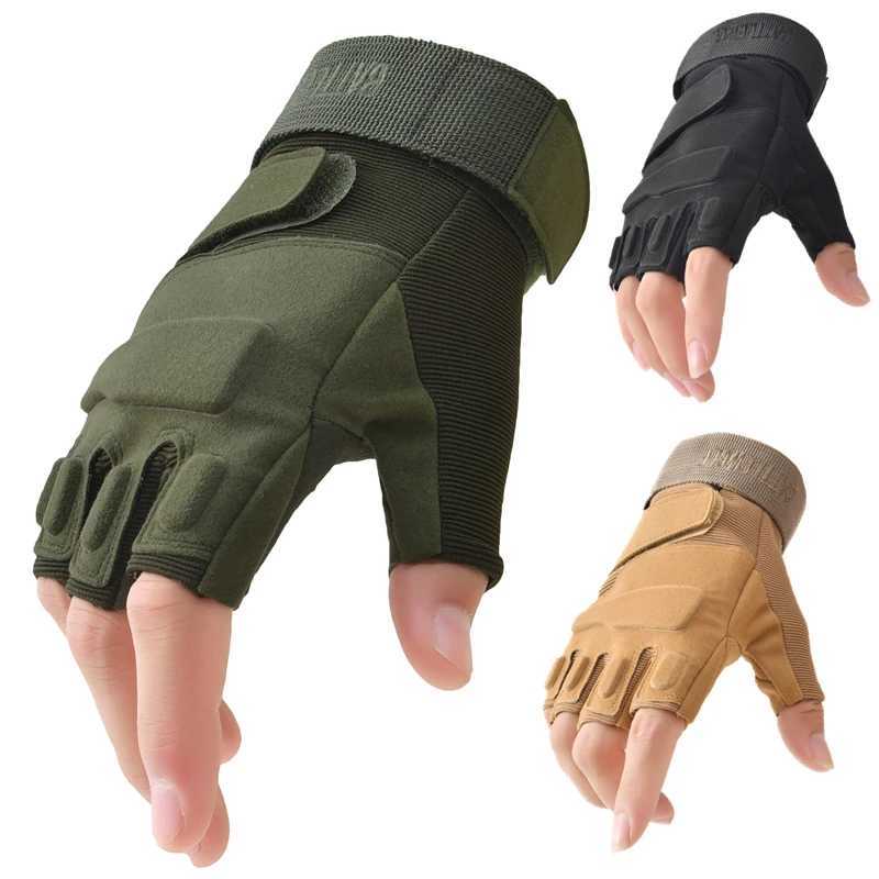 Outdoor Tactical Gloves Sports Gym Fitn Gloves Half Finger Mittens Men Women Kids Motorcyc Riding Cycling Fingerss GlovesXJ250904