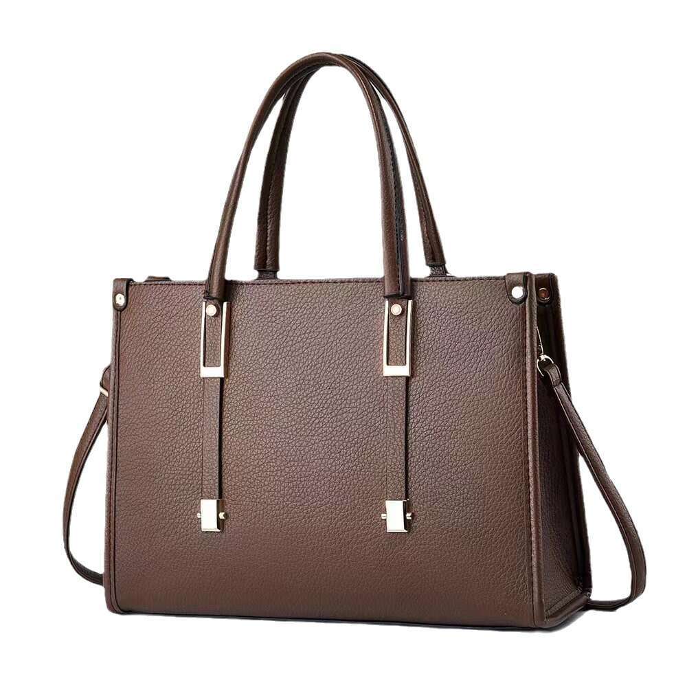 DHEssentials 2025 Summer Women's Large Jelly Tote Bag Street Fashion Crossbody Handbag Plaid Design Multi-Color