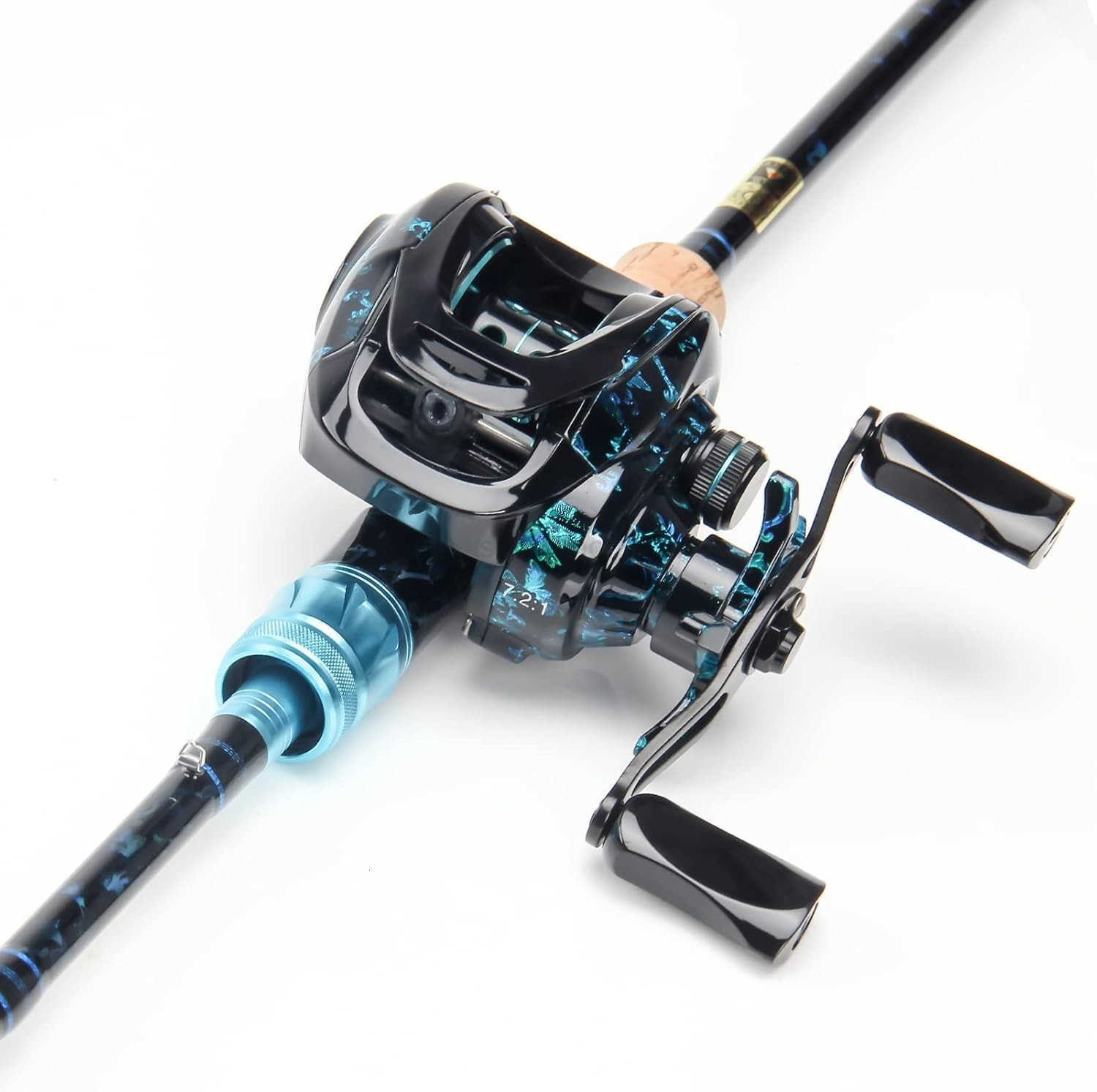 Baitcasting Fishing ReelsSnow Demon Beginners EditionBaitcaster Reel1764 Lbs Max Drag721 Gear Ratio 41BBCarbon Fiber Frame W250904