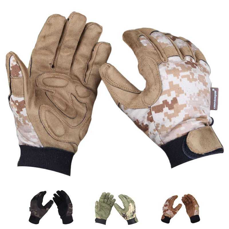 ersongear Tactical Lightweight Camo Gloves Full Finger Combat Hand Protective Cam Fishing Hunting Hiking Outdoor AOR1XJ250904