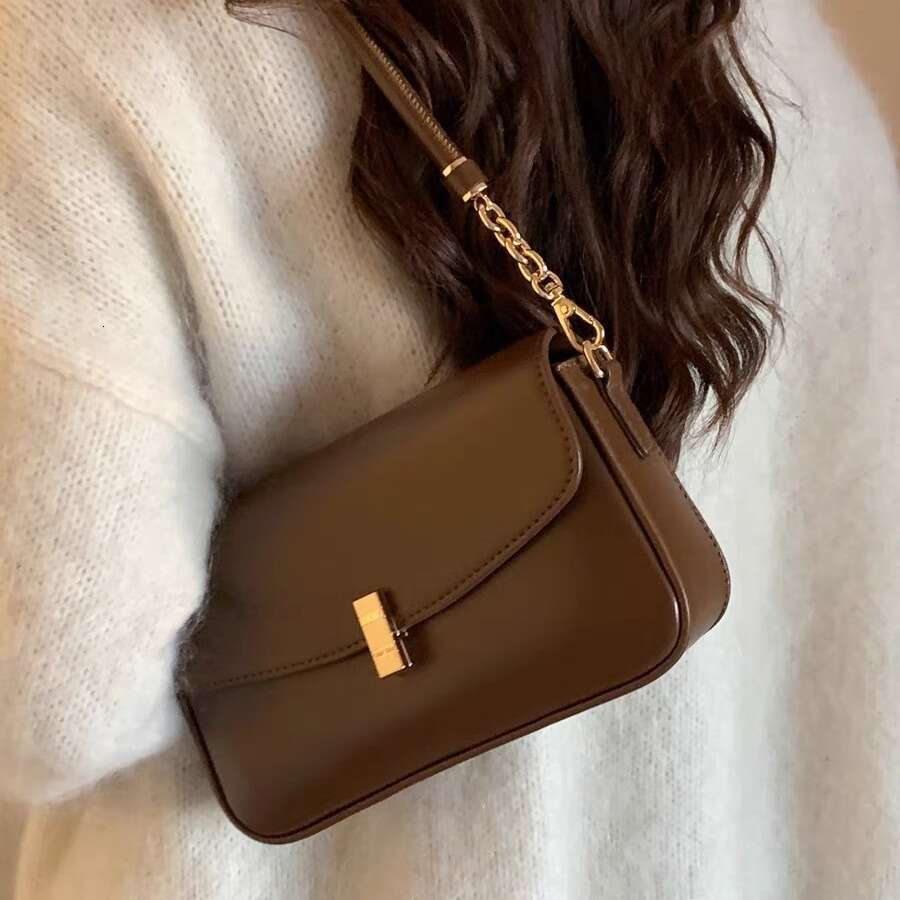 DHEssentials 2025 European Retro Underarm Bag Women's Stylish PU Crossbody Shoulder Bag