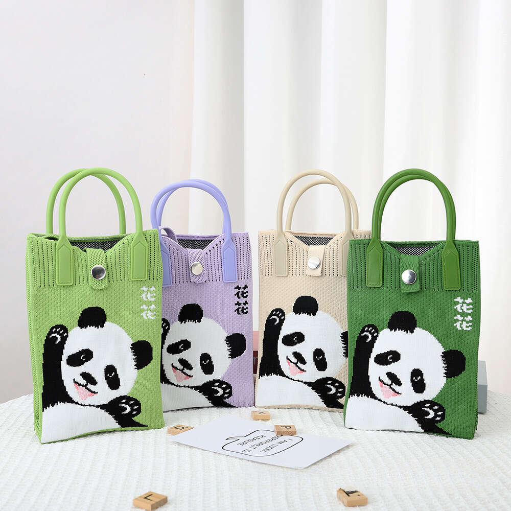 Unisex Crossbody/Shoulder Bag - Panda Grandpa Style, Small Cylinder Bag with Chain, Multiple Prints, Magnetic Closure, Ready to Ship