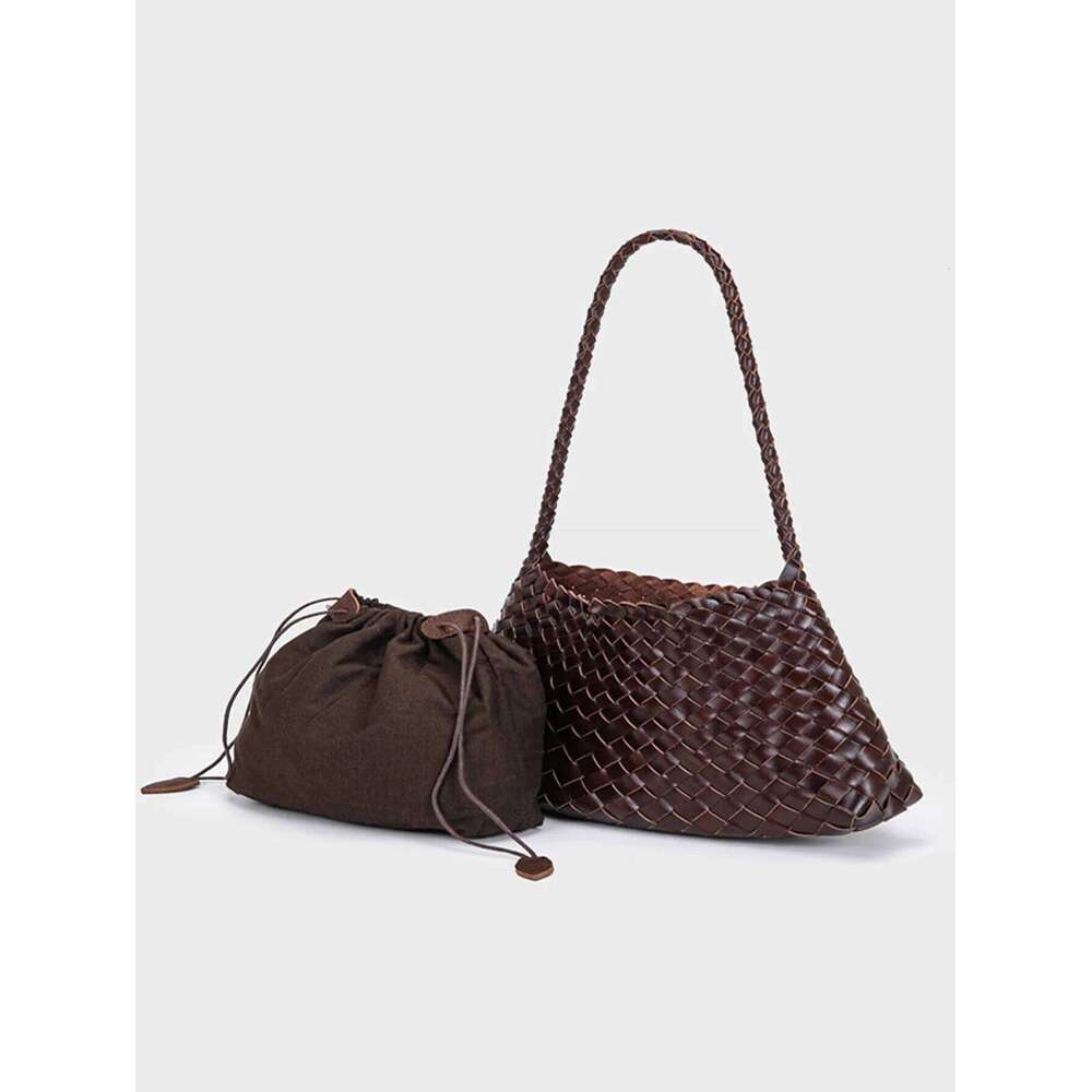 Hot Selling French Woven Shoulder Underarm Retro Vegetable-Tanned Leather Mother Bag Women's Designer Bags