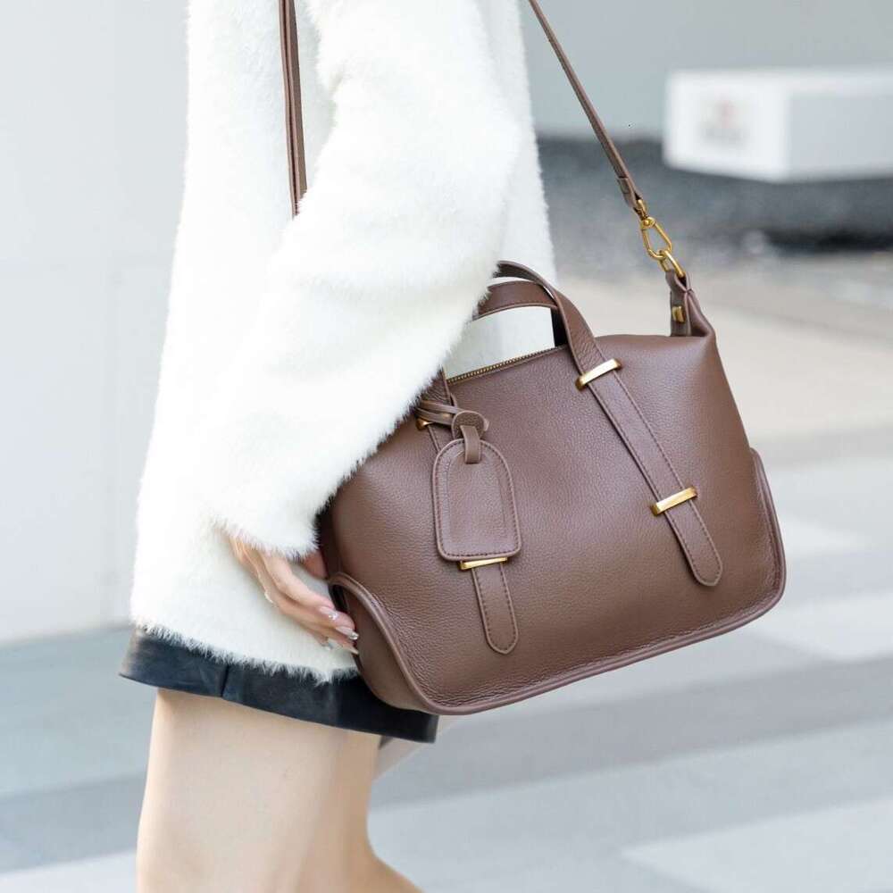 DHEssentials 2024 Pillow Bag, Genuine Leather Tote, Zippered Crossbody Shoulder Purse