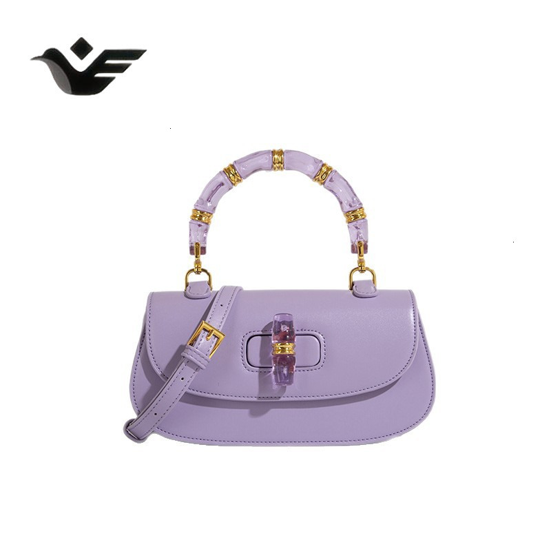 Feiyan Free Shipping New Designer Bag Luxury Shopping Bag Bamboo Knot Handbag Vintage Saddle Bag New Women's Bag High-end Small Bag Single Should