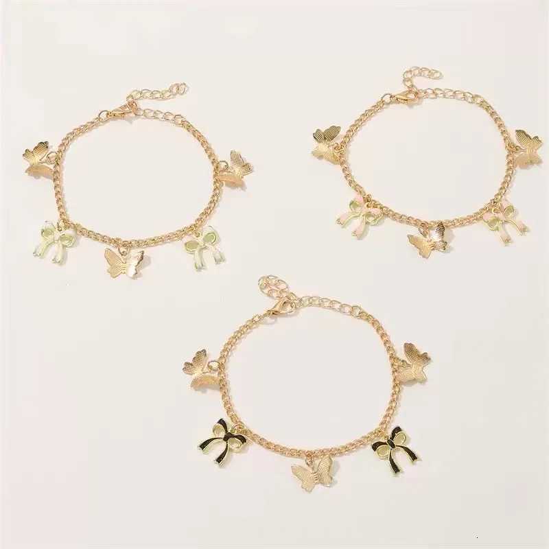 3PC Retro Fashionable And Sweet Bow is a ladies Bracelet That Can De Worn Alone or Stacked Lt is Suitable For Wearing At Banq W250904