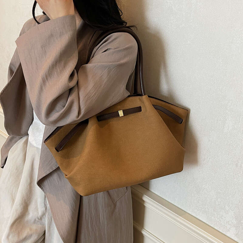 DHEssentials 2025 Women's Tote, Large Capacity PU Shoulder Bag, Magnetic Closure