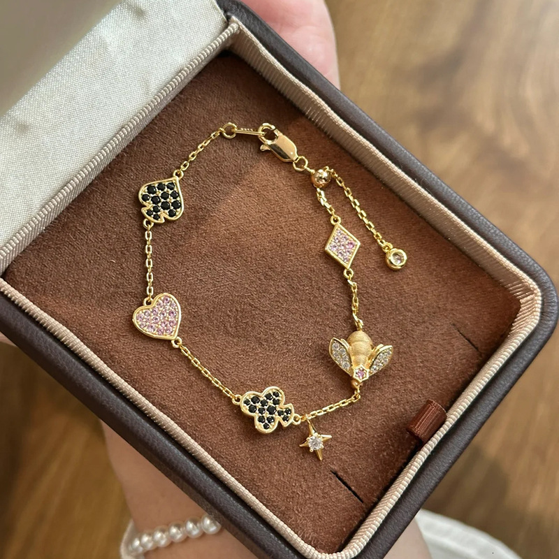 Brushed Little Bee Vintage Style Exquisite Versatile Bracelet Niche Design