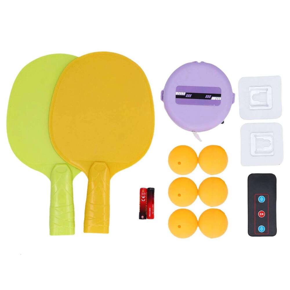 Hanging Trainer For Kids Electric Remote Control Ball Practice With 2 Rackets 6 Balls Table Tennis Training Set