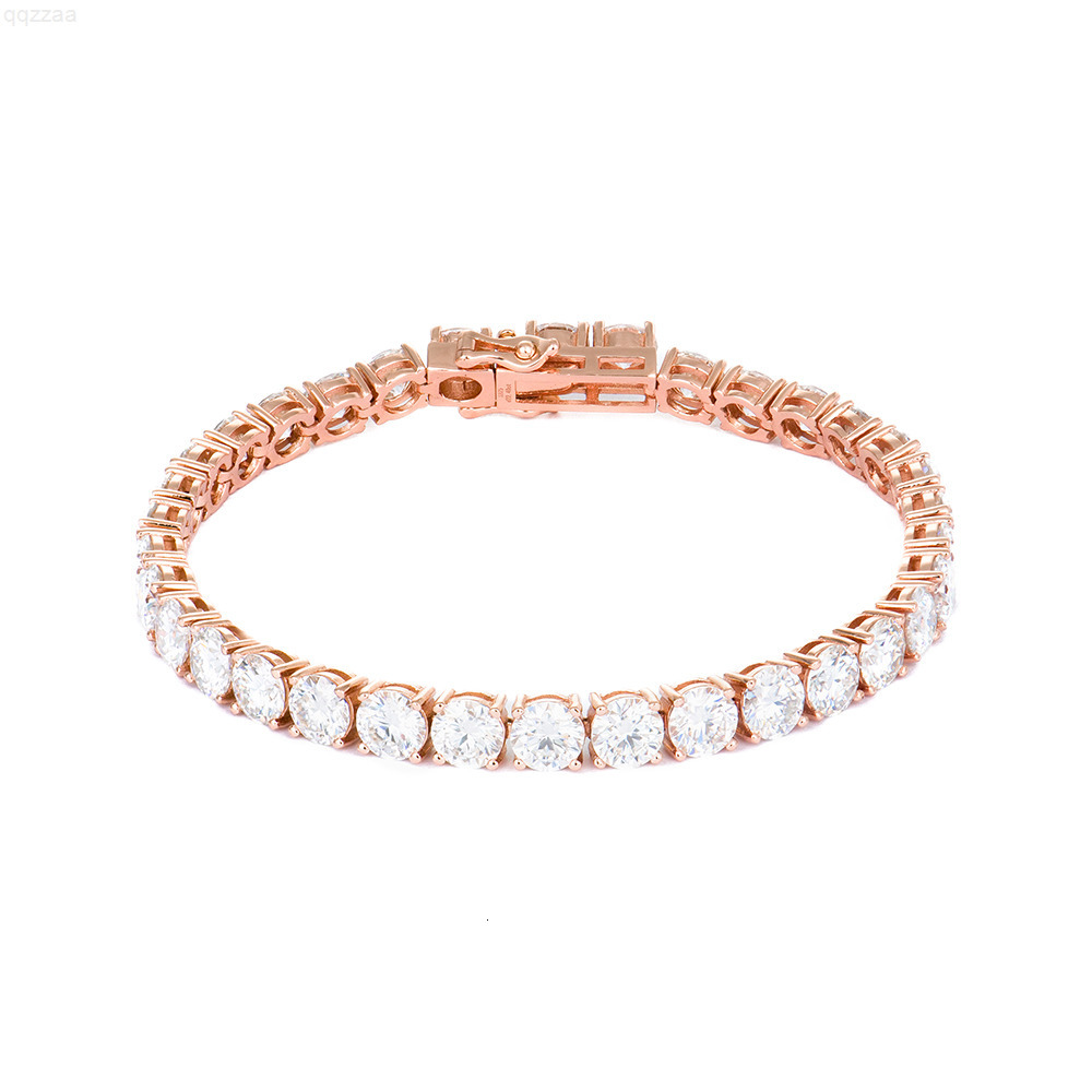 Sparkling 5mm Moissanite Tennis Chain Bracelet High Quality DVVS for Women Men Perfect Wedding Anniversary Gift