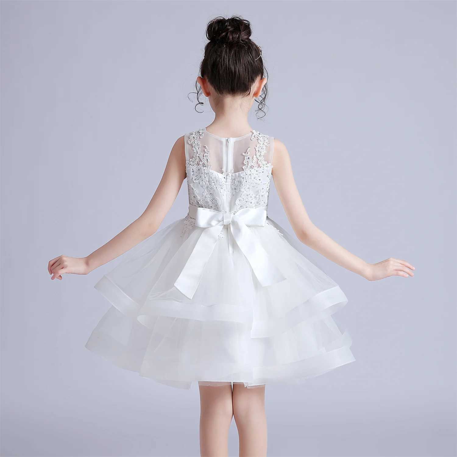3-10 Years Baby Girls Princess Dress Summer Ball Gown Wedding Dress Piano Performance Costume Host Costume Childrens Clothing Z250904