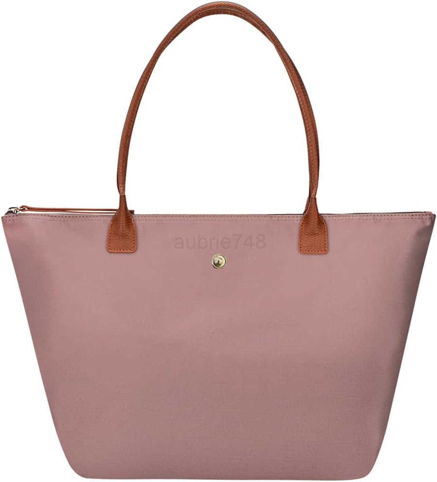 Womens Foldable Nylon Tote Bag Lightweight Shoulder Purse with Top Handle Spacious Hobo Bag for Work and Travel M250904