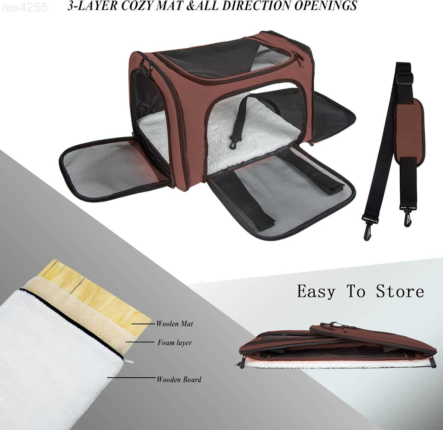 Soft Sided Carrier for Small Medium Cats DogsTSA Airline Approved Collapsible Travel Pet Carrier Medium PinkW250904