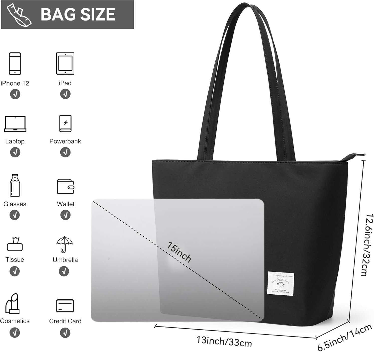 Tote Bag for Women Large Waterproof Shoulder Bag Zipper Casual Hobo Handbag Work Shopping LightweightW250904