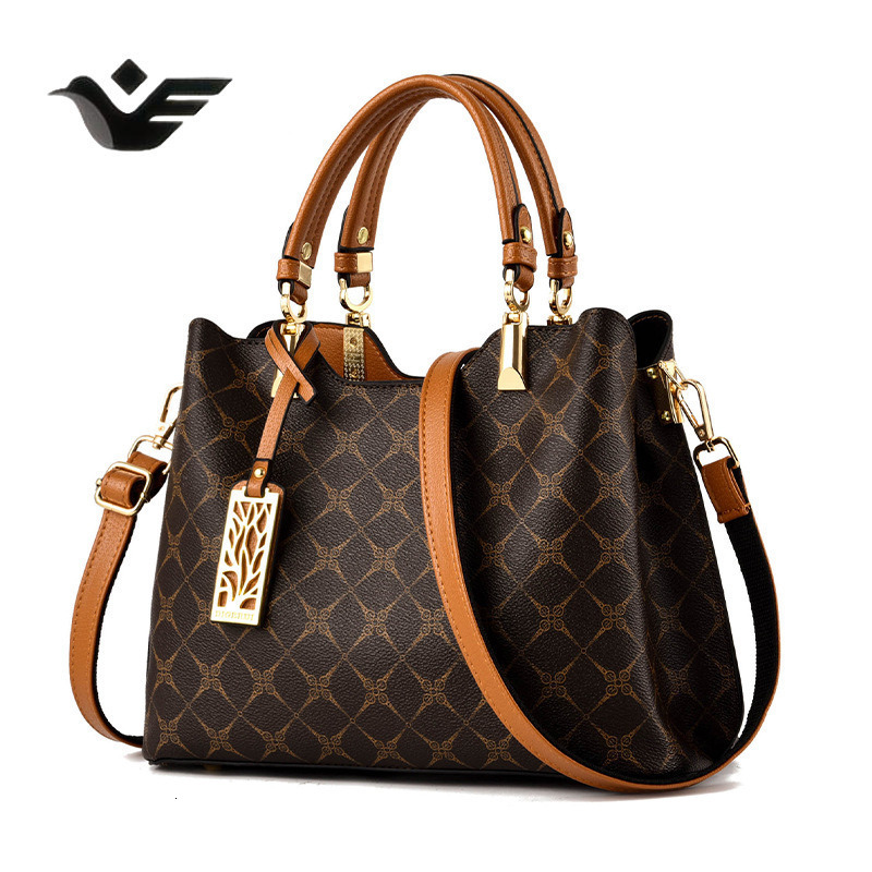 Feiyan Free Shipping New Designer Bag Luxury Shopping Bag Tote Bag For Women Printed Old Flower Ladies Shoulder Handbag Bag Old Flower Donkey Home Sam