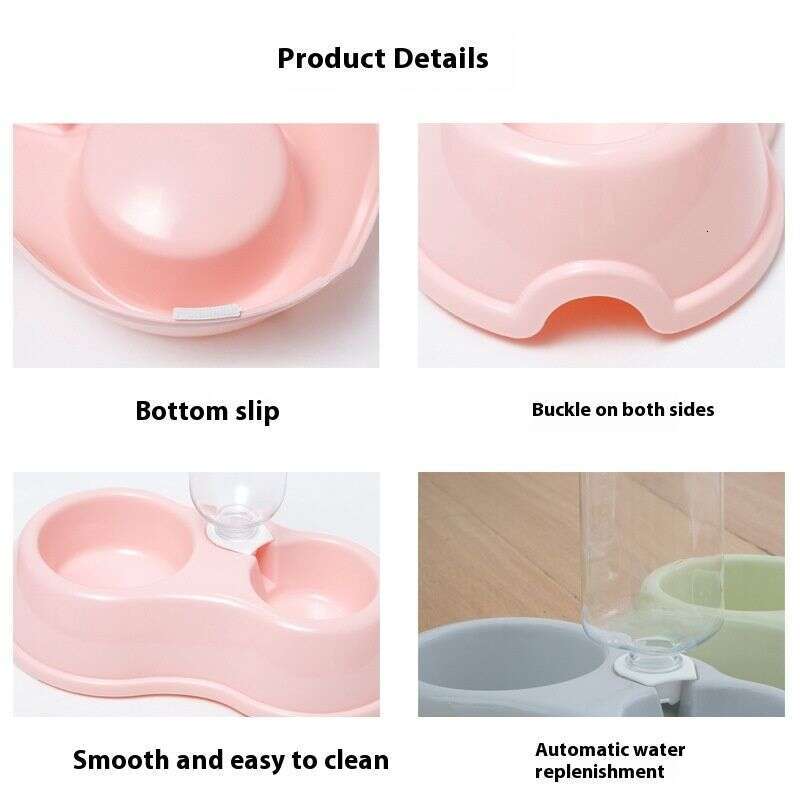 famous brand Havoins Double Plastic Drinking Pot Automatic Water Dispenser Cat Pet Bowl