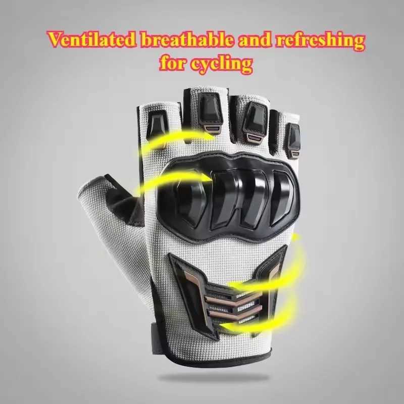 Breathab Motorcyc Gloves Half Finger WearResistant AntiSlip Racing for Outdoor Cycling Ectric Bike AntiFall ProtectionXJ250904